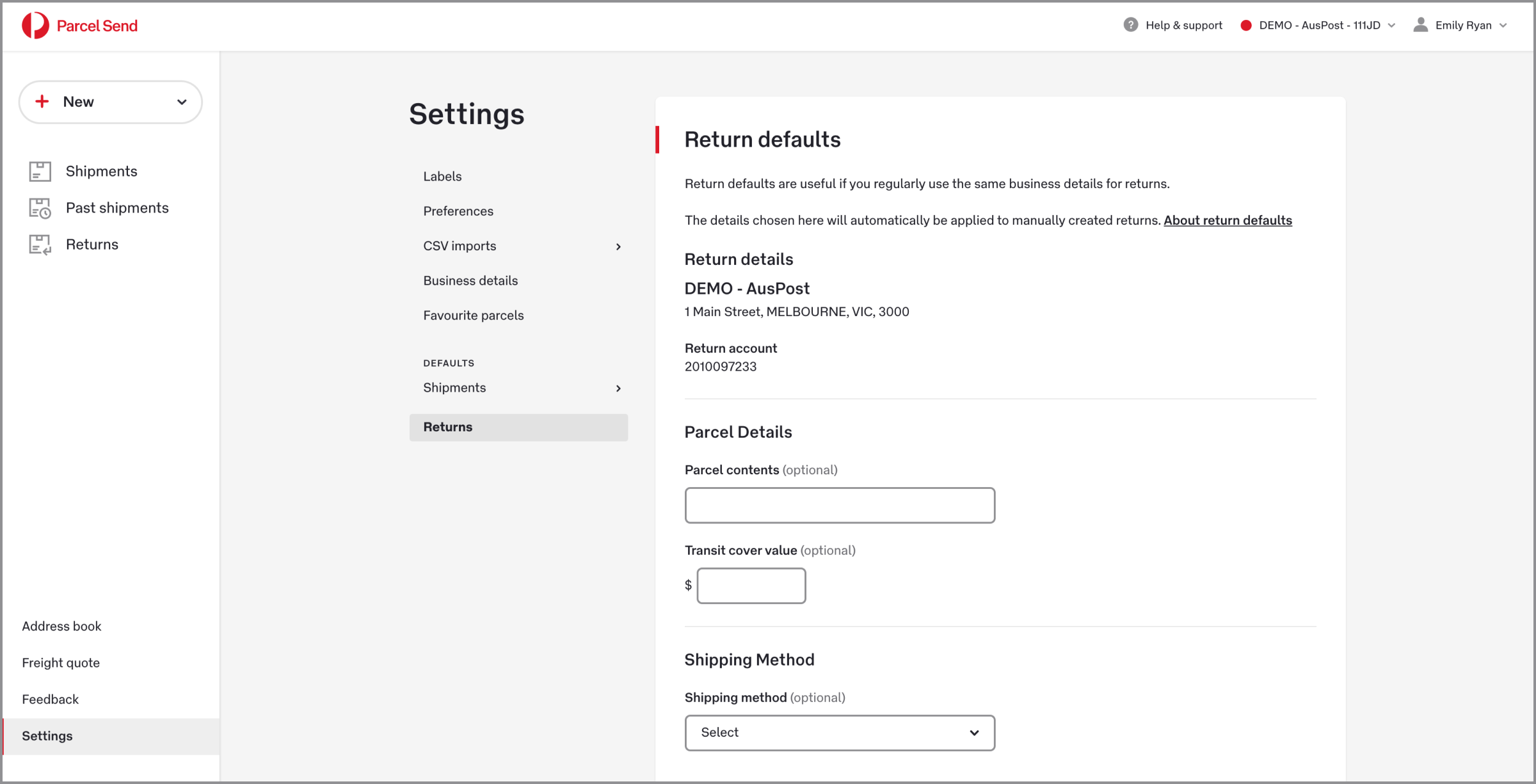 screenshot return defaults ap