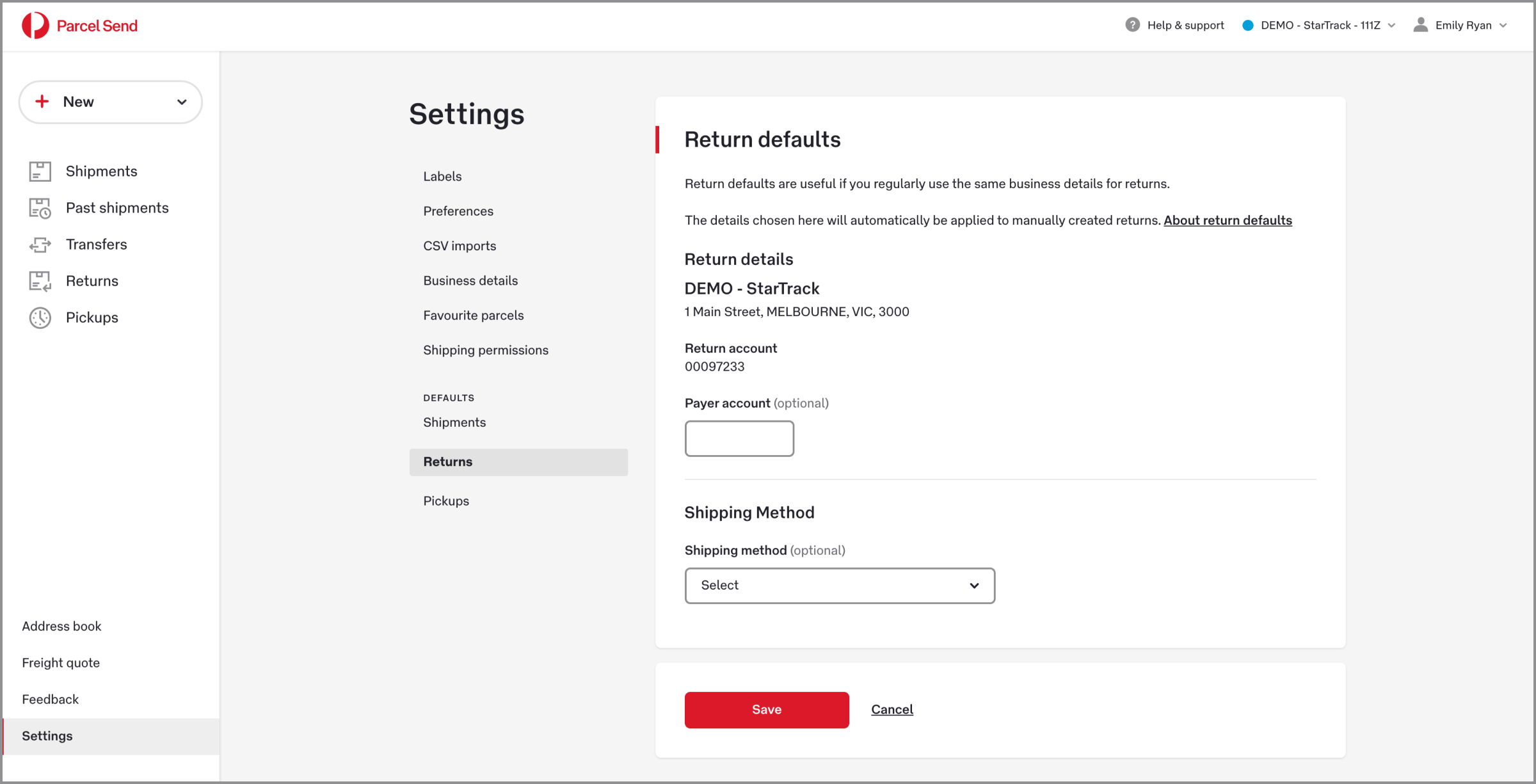 screenshot return defaults st