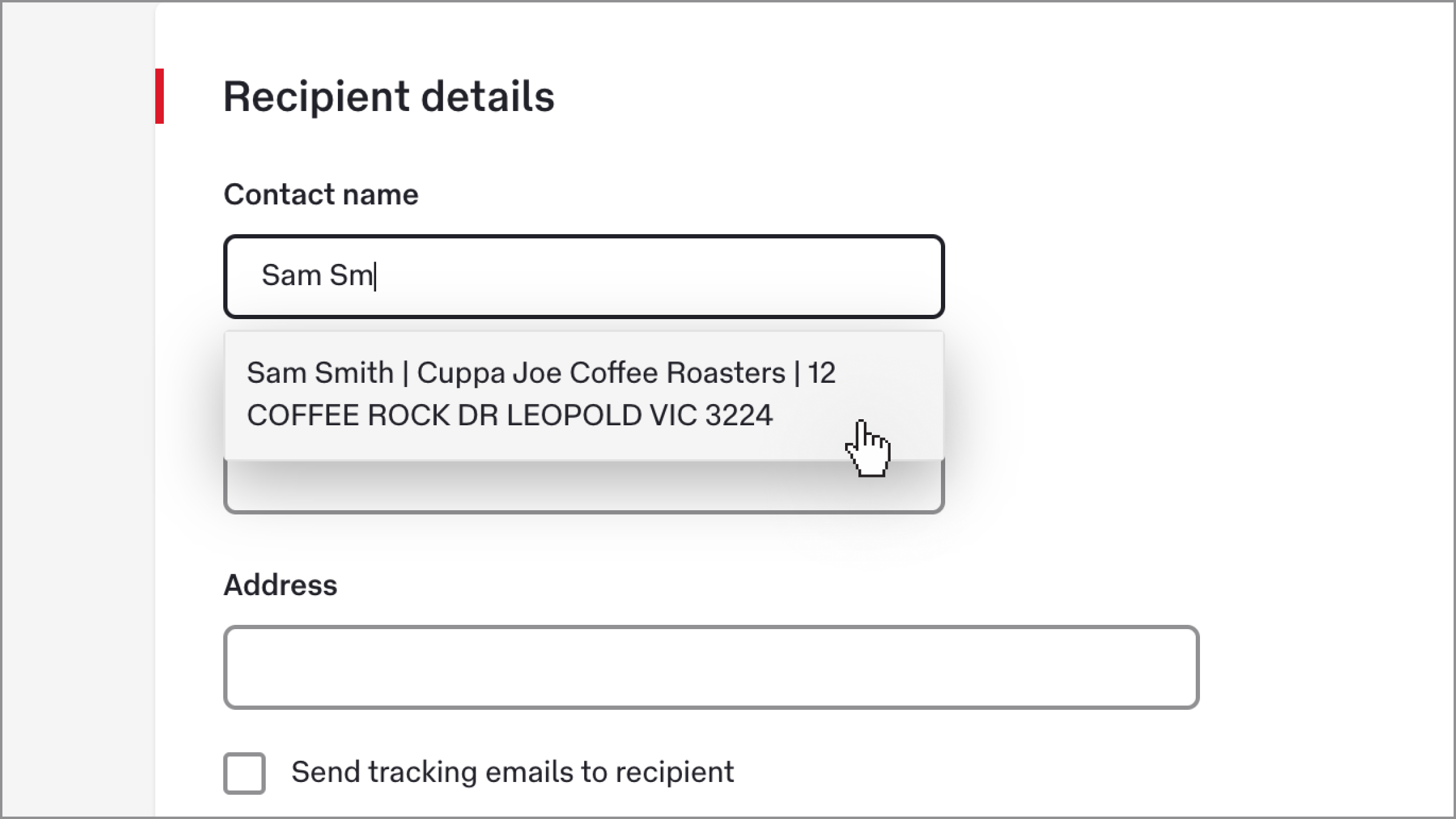 address book using contacts