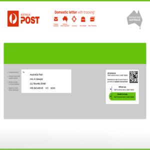 Domestic Letter with Tracking Prepaid Envelope Large (C4) &ndash; 10 Pack product photo